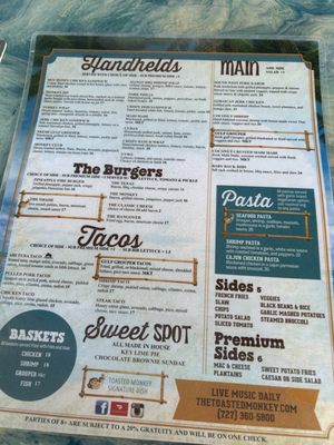 Menu photo 3 Toasted Monkey St Pete Beach, FL