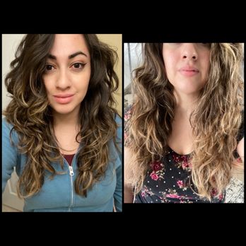 1 Salon - Wavy hair, naturally styled (no curling iron) before and after - Hair Salons Near Me - Salt Lake City, Utah