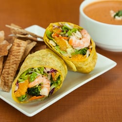 Wrap with shrimp. Yummm