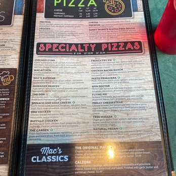 Mac's Pizza Pub - menu and prices - Pizza Near Me - Cincinnati, Ohio