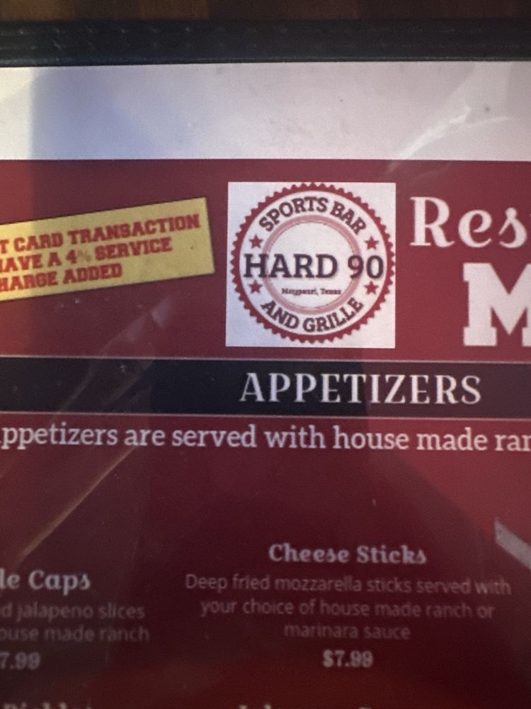 Hard 90 Sports Bar & Grille Logo