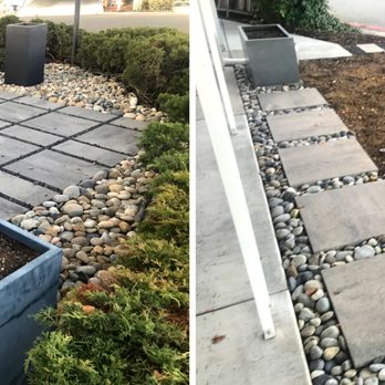 Ramos Landscaping - Planters and river rock - Landscaping Near Me