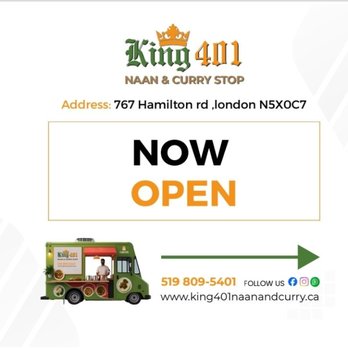 King401 Naan & Curry Stop - Food Trucks Near Me - London, Ontario King401 Naan & Curry Stop - Food Trucks Near Me - London, Ontario