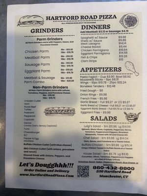 Menu photo 1 Hartford Road Pizza Manchester, CT