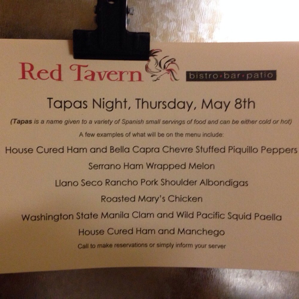 Red Tavern - Tapas night~ - New American Near Me - Chico, California Red Tavern - Tapas night~ - New American Near Me - Chico, California
