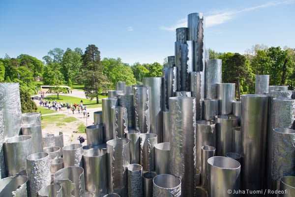 Photo of Sibelius-monumentti - Helsinki, 18, FI. Sibelius Monument photographed from very unusual perspective.