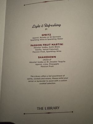 Menu photo 1 The Library Las Vegas, NV Menu photo 1 The Library Las Vegas, NV