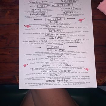 The Pink Elephant - Lunch menu side 1 - American Near Me - Boca Grande, Florida