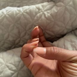 Full set. Nail tech cut my finger when he was pressing my nails back. He was going so fast as a result I got subpar service.