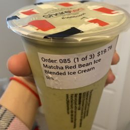 Cup's still sealed, label said red bean but red bean was nowhere to be found. Paid full price for it.