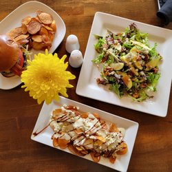 The Brick & Barrel Kitchen + Bar - B&B Burger, Gorgonzola Salad, Kettle Chips