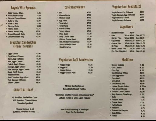 Menu photo 1 Ry's Bagels Glassboro, NJ Menu photo 1 Ry's Bagels Glassboro, NJ