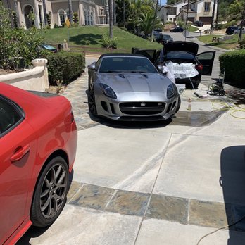 Car Bath Mobile Detailing - Half way through the exterior detail. - Auto Detailing Near Me