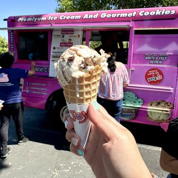 Cookies N Cream SJ - To Die For: vanilla with brownie chunks, fudge, peanut butter on a waffle cone - Food Trucks Near Me Cookies N Cream SJ - To Die For: vanilla with brownie chunks, fudge, peanut butter on a waffle cone - Food Trucks Near Me