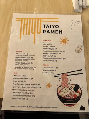 Menu photo 4 Taiyo Ramen Thousand Oaks, CA Menu photo 4 Taiyo Ramen Thousand Oaks, CA