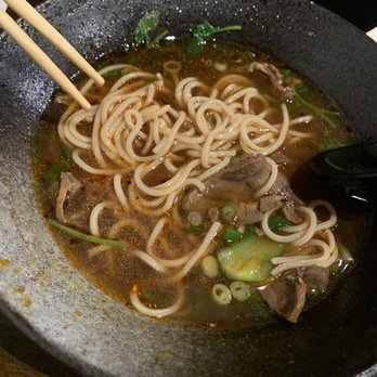 Not Just Noodle - Signature Beef Hand Pulled Noodles (too good and forgot to take a picture when it first came out, this is it half way done lol) - Chinese Near Me - Madison Heights, Michigan Not Just Noodle - Signature Beef Hand Pulled Noodles (too good and forgot to take a picture when it first came out, this is it half way done lol) - Chinese Near Me - Madison Heights, Michigan