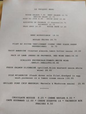 Menu photo 7 Le Troquet Albuquerque, NM