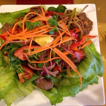South Side Thai Restaurant - Thai Steak Salad (yum nua) - Thai Near Me - Wallingford, Connecticut South Side Thai Restaurant - Thai Steak Salad (yum nua) - Thai Near Me - Wallingford, Connecticut