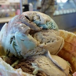 New Camouflage ice cream and cone. Chocolate, cake, and salted caramel... DELICIOUS! New Camouflage ice cream and cone. Chocolate, cake, and salted caramel... DELICIOUS!