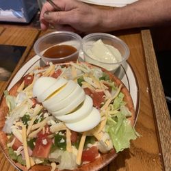 Big Dan’s Longbranch - Side salad was loaded with eggs, ham, cheese - amazing