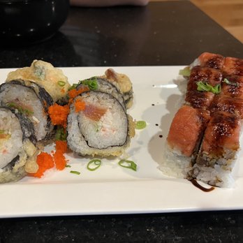 Tsukimi - Red Dragon Roll and Over the Rainbow Roll - Sushi Bars Near Me - Austin, Texas Tsukimi - Red Dragon Roll and Over the Rainbow Roll - Sushi Bars Near Me - Austin, Texas