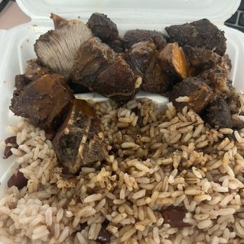 Mr Mack's - Jerk pork with rice & peas - Caribbean Near Me - West Palm Beach, Florida Mr Mack's - Jerk pork with rice & peas - Caribbean Near Me - West Palm Beach, Florida