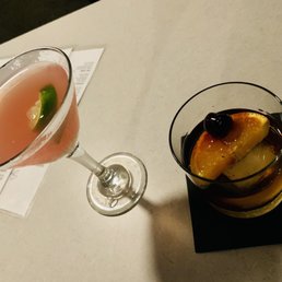 Blood orange cosmo and old fashioned Blood orange cosmo and old fashioned