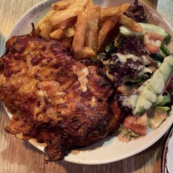Port Campbell Hotel Craypot Bistro - Chicken Parmesan. With chips and salad.