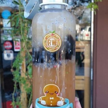 Roasting Water - White Peach Lemonade with grass jelly - Coffee & Tea Near Me - Westminster, California Roasting Water - White Peach Lemonade with grass jelly - Coffee & Tea Near Me - Westminster, California