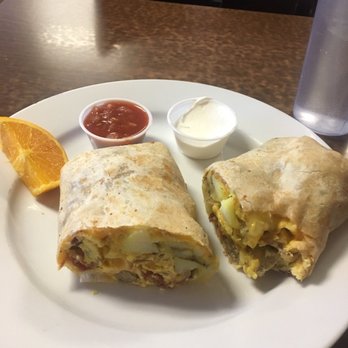 Jackie’s cafe - Breakfast burrito potatoes sausage and bacon - American Near Me - Lancaster, California Jackie’s cafe - Breakfast burrito potatoes sausage and bacon - American Near Me - Lancaster, California