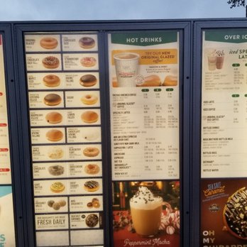 Krispy Kreme - The drive through menu - Donuts Near Me - Rohnert Park, California Krispy Kreme - The drive through menu - Donuts Near Me - Rohnert Park, California