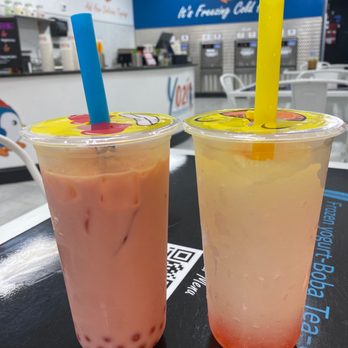 YOZI Cafe - Strawberry  Milk tea Lemon  Yozi Slush - Coffee & Tea Near Me - Zephyrhills, Florida