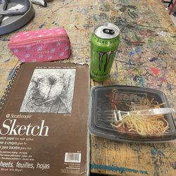 Flowery Branch High School - School lunch in the art class