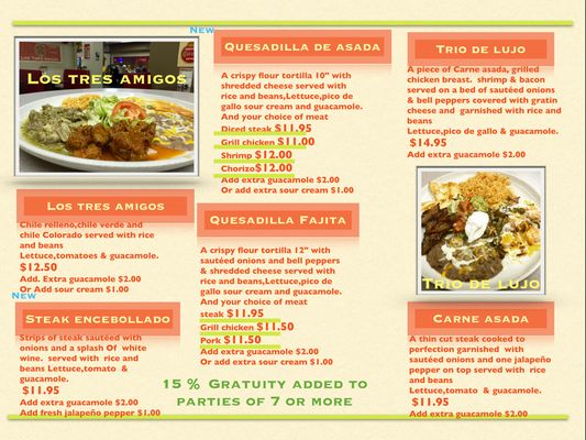 Menu photo 8 Los Tres Amigos FD Fort Dodge, IA