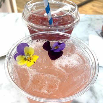 Jonquils Cafe & Bakery - Pink Flamingo & Blueberry Rooibos - Cafes Near Me - Boston, Massachusetts
