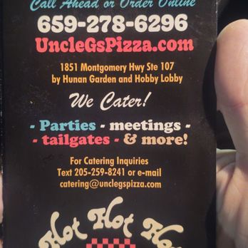 Uncle G’s Pizza - Pizza Near Me - Hoover, Alabama