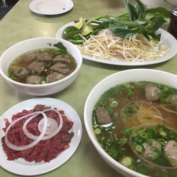 Pho Dien - Meatball and rare steak on the side with extra meatball on the side - Vietnamese Near Me - Houston, Texas