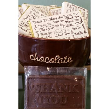 Branson's Chocolates - Cute 1 oz "Thank You" chocolate bar labeled with "Thank You's".
#milkchocolate #darkchocolate #glutenfree #thankyou #gift - Chocolatiers & Shops Near Me - Ashland, Oregon Branson's Chocolates - Cute 1 oz "Thank You" chocolate bar labeled with "Thank You's".
#milkchocolate #darkchocolate #glutenfree #thankyou #gift - Chocolatiers & Shops Near Me - Ashland, Oregon