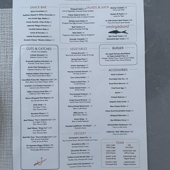 Ember & Rye - Menu - Seafood Near Me - Carlsbad, California