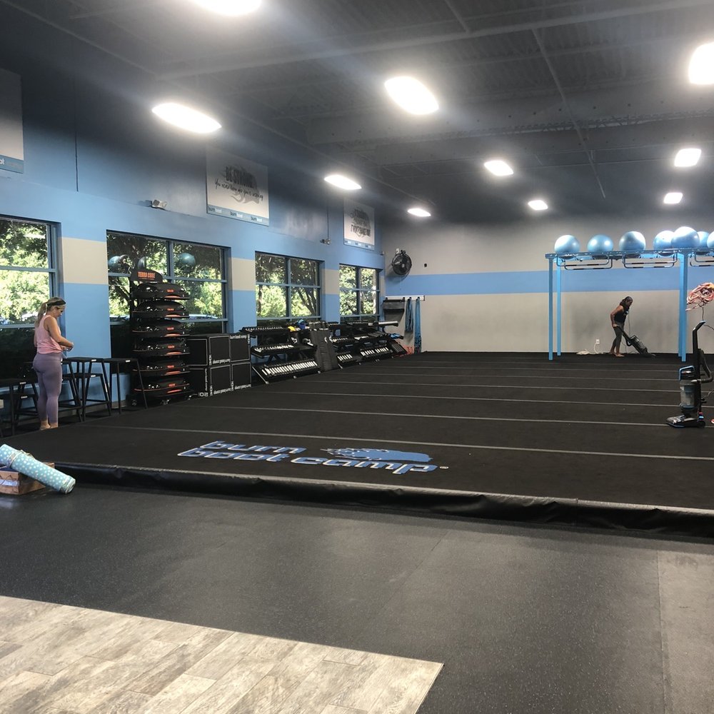 Burn Boot Camp - Celebration - Main workout room with carpet spring floors - Gyms Near Me - Celebration, Florida