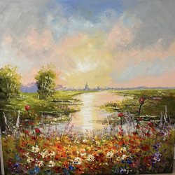 Artchoices Kunstuitleen Galerie & Cadeauwinkel - Painting 100 x 100 cm