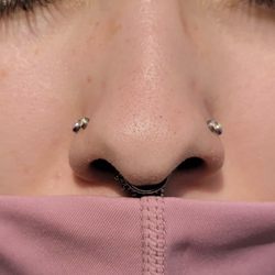 Dekalb Tattoo - Nostril piercings by Cassie.