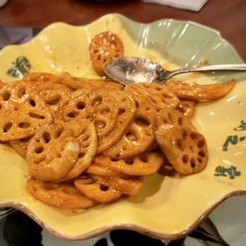 Congee Village - Sauteed Lotus Root with Bean Paste - Cantonese Near Me - New York, New York Congee Village - Sauteed Lotus Root with Bean Paste - Cantonese Near Me - New York, New York