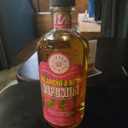 Super pumped to take home some of their original spirits! Jalapeno and herb infusion vodka (sold in May to early Fall on shelves!) Super pumped to take home some of their original spirits! Jalapeno and herb infusion vodka (sold in May to early Fall on shelves!)