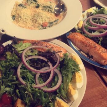 Once Upon a Table - Salmon salad and ravioli - American Near Me - Stockbridge, Massachusetts