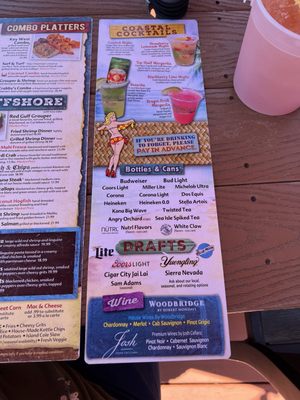 Menu photo 3 Crabby's On The Pass Treasure Island, FL