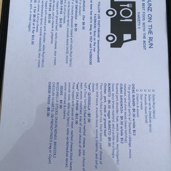 Rushing Duck Brewing - Bunz on The Run Food Truck menu. They are here this Spring & Summer at the Brewery. - Breweries Near Me - Chester, New York