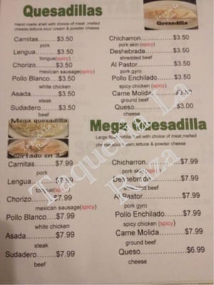 Menu photo 7 Taqueria La Raza Philadelphia, PA Menu photo 7 Taqueria La Raza Philadelphia, PA