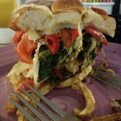 Josie's Restaurant - Chicken and greens sandwich!