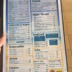 Vieques del Mar - The menu
